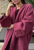 Norbury Japanese Duster Coat Cranberry /10=